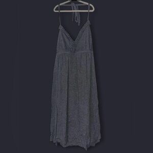 Express Charcoal Gray Halter Dress